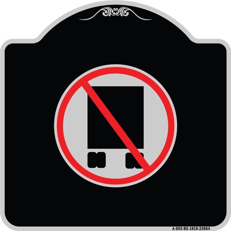 Signmission National Network Prohibited Heavy-Gauge Aluminum Architectural Sign, 18" x 18", BS-1818-23864 A-DES-BS-1818-23864